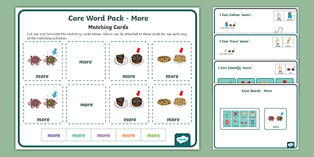 Core Word Pack - More (teacher made) - Twinkl