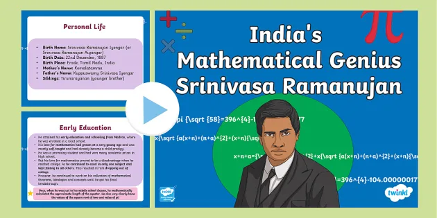 ramanujan life history and achievements