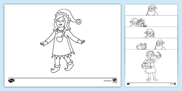 Christmas-Themed Colouring Sheets - Early Level - Twinkl