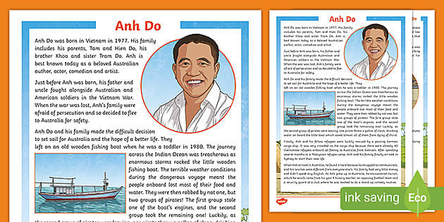 Anh Do Fact File (teacher Made) - Twinkl