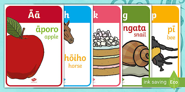 Māori Alphabet with English Display Posters (teacher made)