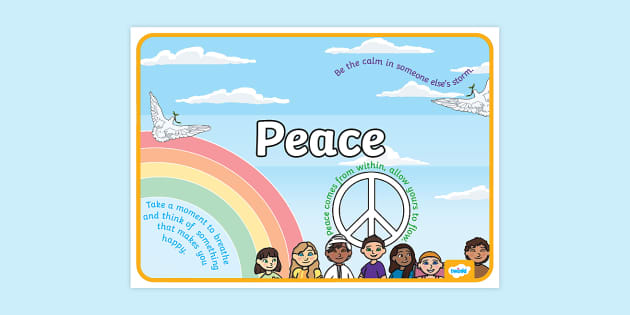 * NEW * Peace Display Poster (teacher made) - Twinkl