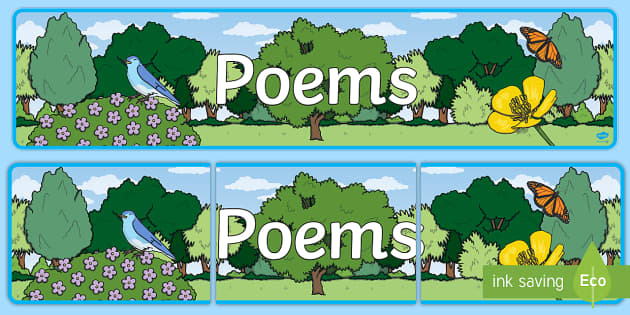 👉 Poems Display Banner - Twinkl