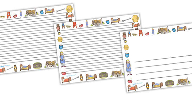 FREE! - Goldilocks and the Three Bears Full Page Borders (Landscape)