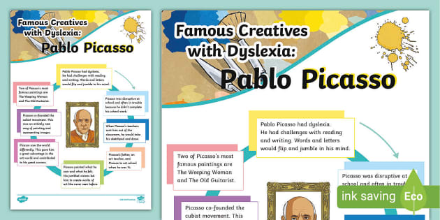 Famous Creatives with Dyslexia: Pablo Picasso | Beyond