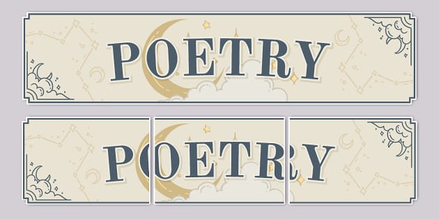 Celestial-Themed Poetry Display Banner (teacher made)