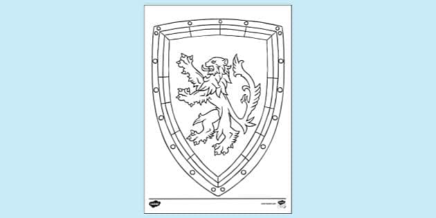 medieval logo for flag coloring pages