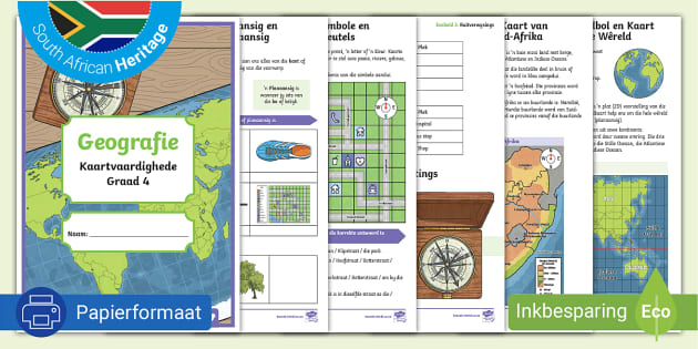 Kaartvaardighede Graad 4 Werkboek (teacher Made) - Twinkl