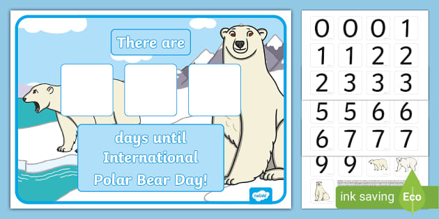 FREE! - International Polar Bear Day Countdown Display Poster