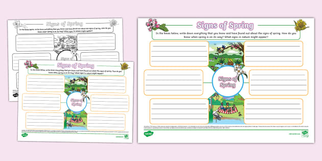 Signs of Spring Mind Map (Teacher-Made) - Twinkl