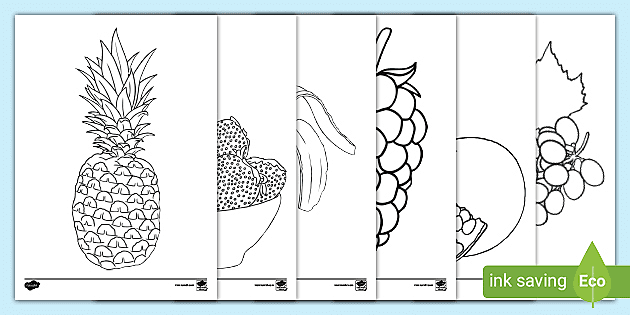 fruit themed coloring sheets teacher made