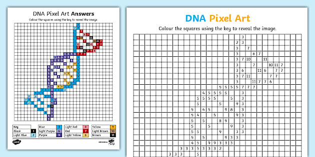 DNA Pixel Art Template (teacher made) - Twinkl