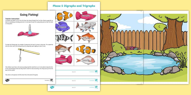 Phase 5 Phoneme Going Fishing Game (teacher made) - Twinkl