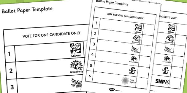 Ballot Paper Template Ballot Paper Template Role Play Play