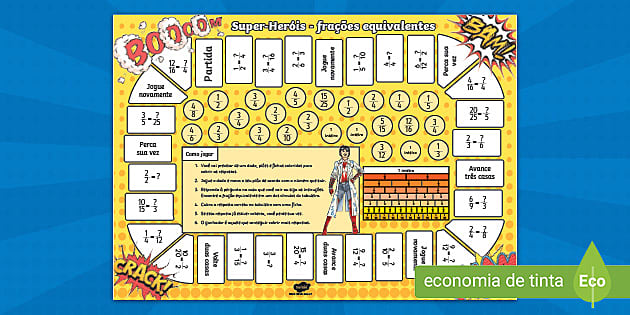 Jogo Matemático XL de Barras de Frações Educate ⋆