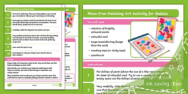 Mess Free Painting activity