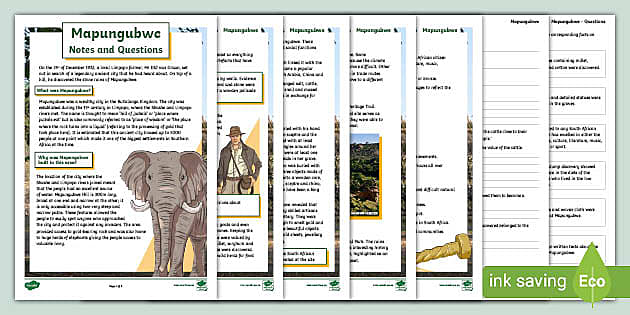 grade 6 history mapungubwe worksheets