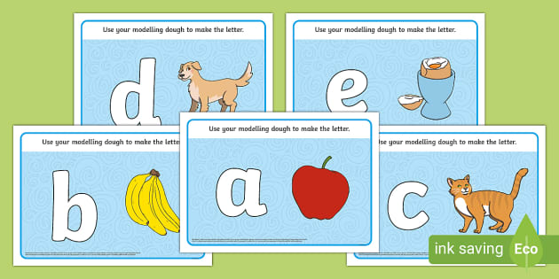 Alphabet Pictures Playdough Mats - Simple Living. Creative Learning