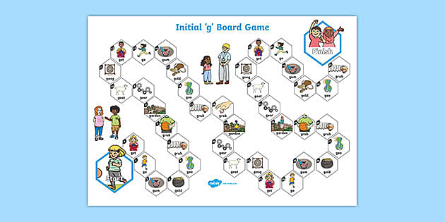 Initial 'G' Board Game (teacher made) - Twinkl