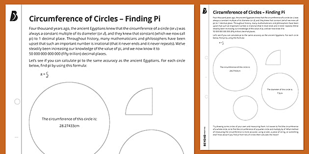 👉 Circumference of Circles - Finding Pi | KS3 Maths | Beyond