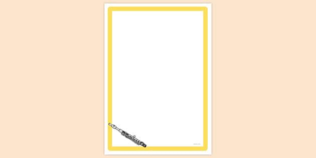 FREE! - Simple Blank Piccolo Page Border | Page Borders | Twinkl