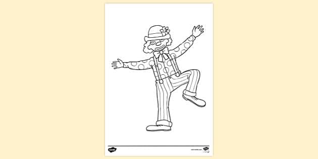 clown coloring page high quality corduroy