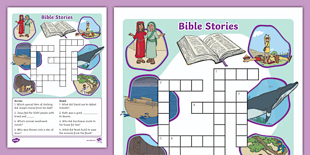 Bible Story Crossword Religion Christianity Twinkl KS1