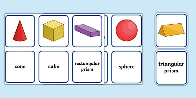 3D Object Matching Cards (teacher made) - Twinkl