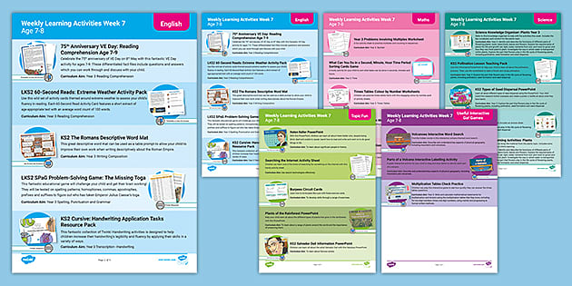 Weekly Learning Activities Week 7 Age 7-8 (teacher made)