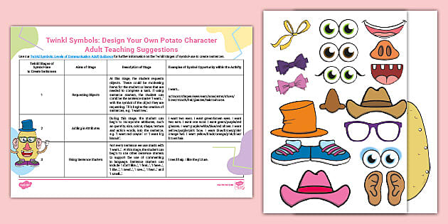Twinkl Symbols: Design Your Own Potato Character - Twinkl