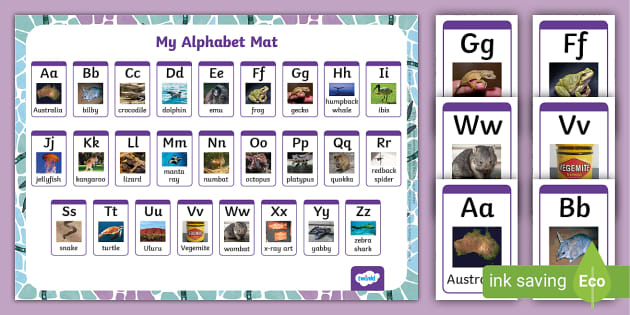 Australian-themed Alphabet Chart (teacher Made) - Twinkl