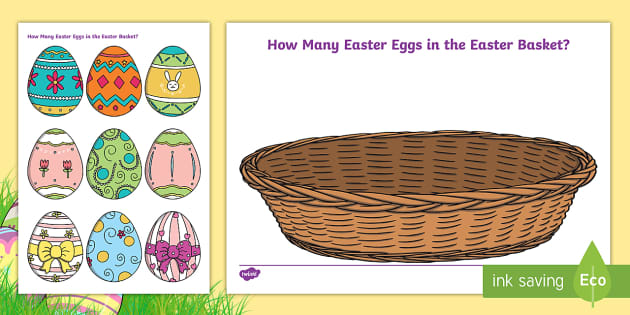 How Many Easter Eggs in the Easter Basket? Counting Activity