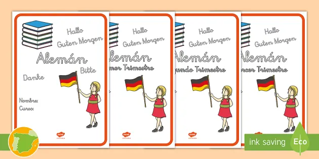 Portadas para cuadernos: Alemán (Hecho por educadores)