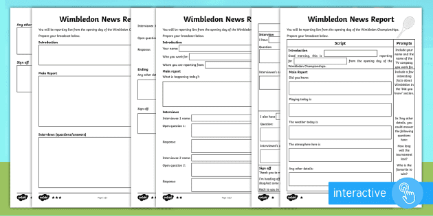 Narrow Lined Non-Chronological Report Template and Guide