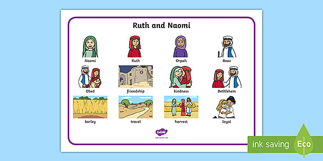 Ruth and Naomi Word Mat (teacher made) - Twinkl