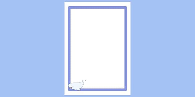 FREE! - Beluga Whale Page Border, Page Borders