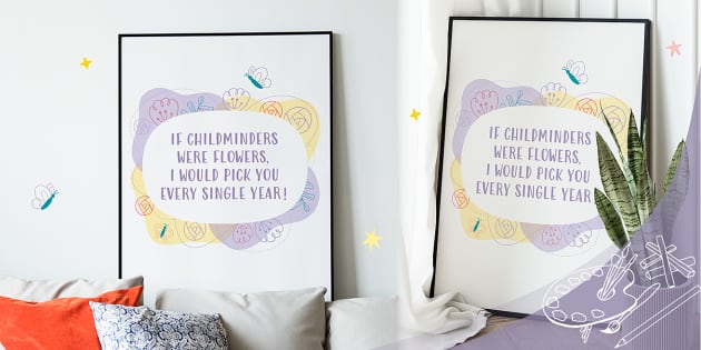 If Childminders Were Flowers I Would Pick You Poster