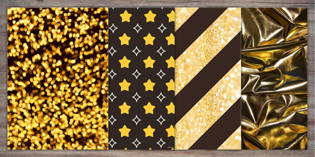 Gold Triangles on Black Wrapping Paper