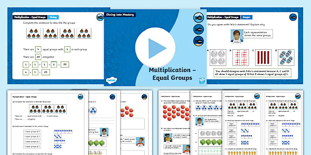 👉 Y3 DiM: Step 1 Multiplication – Equal Groups Teaching Pack