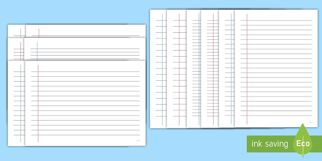 Printable Lined Paper with Borders  Lined writing paper, Organization  planner printables, Printable paper