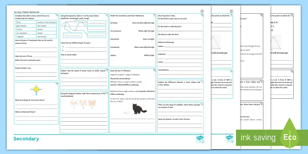 Physics Revision Activity Mat | KS3 Physics | Beyond