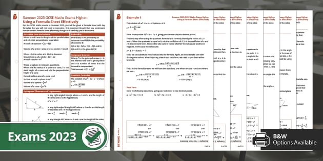 👉 GCSE Maths 2023: Using The Formula Sheet - Higher