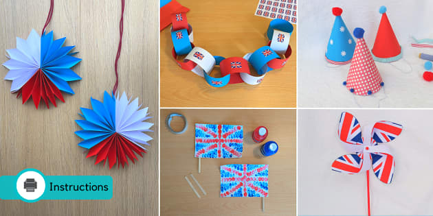 Coronation craft ideas: How to make paper fan decorations