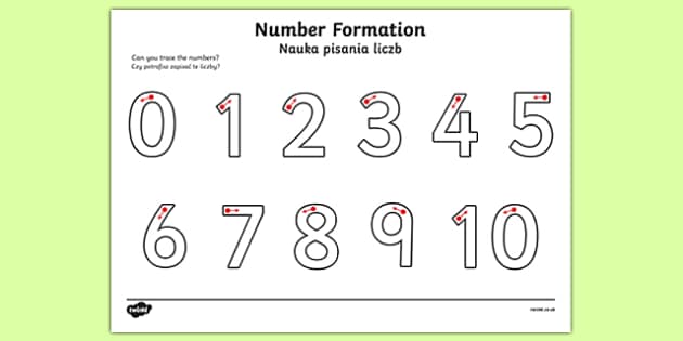 formation number worksheet 0-10 / Activity Number Formation 0 Polish Worksheet 10 Sheet