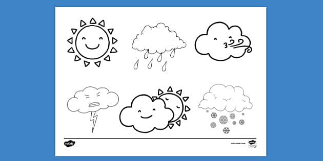 Weather Color by Number Counting Worksheet / Worksheet