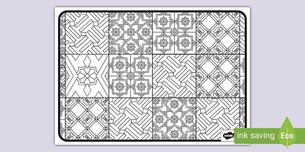 Patchwork Quilt Mindfulness Colouring