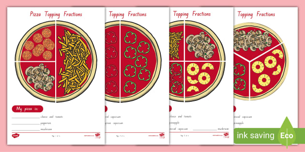 Pizza Topping Fractions - Twinkl