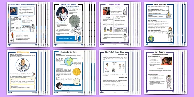 ks1 all about space differentiated reading comprehensions