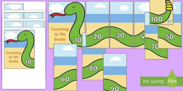 Bigjigs Toys Wooden Educational Snake Counting Puzzle Learn Count Numbers 