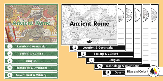 Sixth Grade Ancient Rome Flipbook (Teacher-Made) - Twinkl